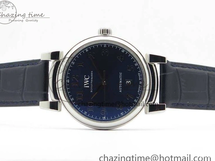 MIROTIME 0512 MoistureWicking Da Vinci IW356601 SS MKF 1:1 Best Edition Blue Dial On Black Leather Strap A 7233